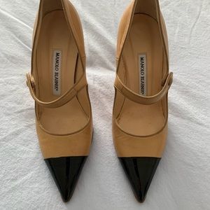 Authentic Manolo Blahnik Campari Mary Janes
